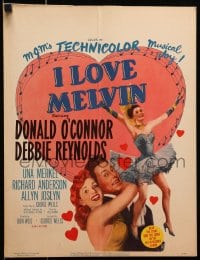2f300 I LOVE MELVIN WC 1953 great romantic art of Donald O'Connor & Debbie Reynolds!