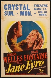 2f308 JANE EYRE WC 1944 art of Orson Welles as Edward Rochester holding sad Joan Fontaine as Jane!