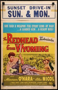 2f372 REDHEAD FROM WYOMING WC 1953 sexy Maureen O'Hara had a weapon for every kind of man!