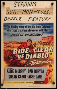 2f376 RIDE CLEAR OF DIABLO WC 1954 Audie Murphy, the kid from Colorado faced a savage showdown!