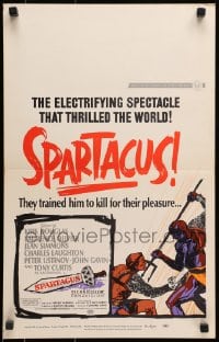 2f413 SPARTACUS WC R1967 classic Stanley Kubrick & Kirk Douglas epic, cool gladiator art!
