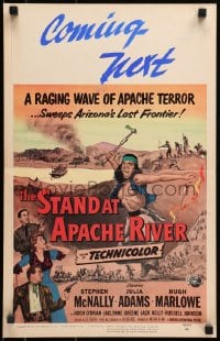 2f417 STAND AT APACHE RIVER WC 1953 a raging wave of Apache terror sweeps across Arizona!