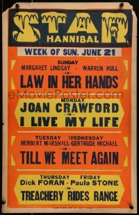 2f418 STAR HANNIBAL JUNE 21 local theater WC 1936 Joan Crawford in I Live My Life & more!