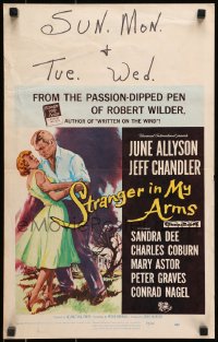 2f421 STRANGER IN MY ARMS WC 1959 June Allyson, Jeff Chandler, from passion-dipped pen of Wilder!