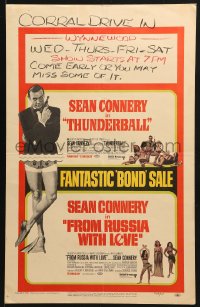 2f445 THUNDERBALL/FROM RUSSIA WITH LOVE WC 1968 Bond sale of two of Sean Connery's best 007 roles!