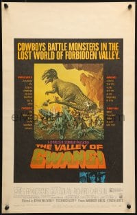 2f459 VALLEY OF GWANGI WC 1969 Ray Harryhausen, Frank McCarthy artwork of cowboys vs dinosaurs!