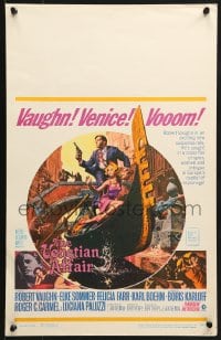 2f461 VENETIAN AFFAIR WC 1967 McCarthy art of spies Robert Vaughn & sexy Elke Sommer in Venice!