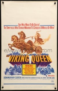 2f463 VIKING QUEEN WC 1967 Hammer, Don Murray, great art of Carita with sword on chariot!