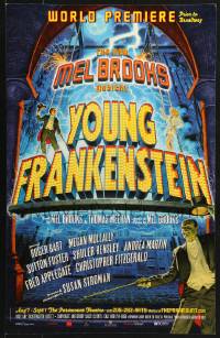 2f476 YOUNG FRANKENSTEIN stage play WC 2007 The New Mel Brooks Musical on Broadway, Stutzman art!