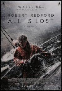 2g053 ALL IS LOST advance DS 1sh 2013 Robert Redford in lone sailing adventure!