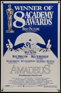 2g056 AMADEUS awards 1sh 1984 Milos Foreman, Mozart biography, winner of 8 Academy Awards!