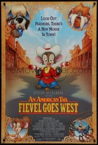 2g059 AMERICAN TAIL: FIEVEL GOES WEST 1sh 1991 animated western, there's a new mouse in town!