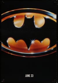 2g094 BATMAN teaser 1sh 1989 directed by Tim Burton, cool image of Bat logo, matte finish!