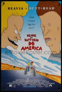 2g108 BEAVIS & BUTT-HEAD DO AMERICA int'l advance 1sh 1996 Mike Judge MTV delinquent cartoon!