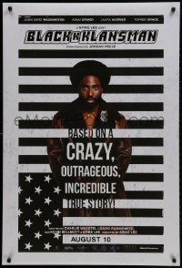 2g125 BLACKKKLANSMAN teaser DS 1sh 2018 black detective helps infiltrate the KKK, flag design!