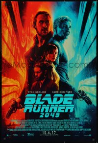 2g126 BLADE RUNNER 2049 advance DS 1sh 2017 great montage image with Harrison Ford & Ryan Gosling!