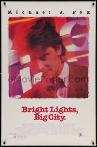 2g143 BRIGHT LIGHTS BIG CITY 1sh 1988 Michael J. Fox, Kiefer Sutherland, Phoebe Cates!