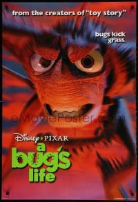 2g147 BUG'S LIFE teaser DS 1sh 1998 Walt Disney Pixar CG cartoon, c/u of grasshopper!