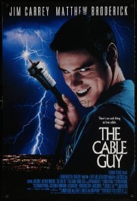 2g150 CABLE GUY DS 1sh 1996 Jim Carrey, Matthew Broderick, directed by Ben Stiller!