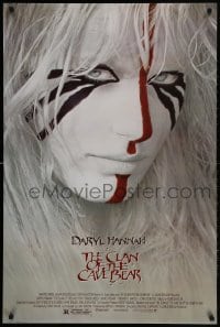 2g170 CLAN OF THE CAVE BEAR 1sh 1986 fantastic close-up image of Daryl Hannah in tribal make up!