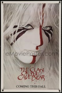 2g171 CLAN OF THE CAVE BEAR teaser 1sh 1986 fantastic image of Daryl Hannah in tribal make up!