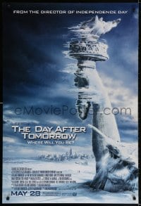 2g211 DAY AFTER TOMORROW style AS advance DS 1sh 2004 art of Statue of Liberty frozen in tidal wave!