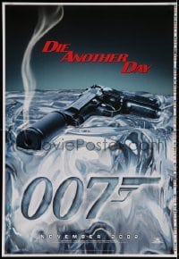 2g241 DIE ANOTHER DAY printer's test teaser 1sh 2002 Pierce Brosnan as James Bond, gun melting ice