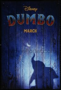 2g264 DUMBO teaser DS 1sh 2019 Tim Burton Walt Disney live action adaptation of the classic movie!