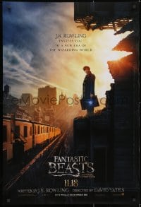 2g283 FANTASTIC BEASTS & WHERE TO FIND THEM int'l teaser DS 1sh 2016 Yates, J.K. Rowling, Miller!