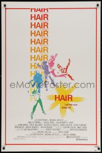 2g368 HAIR 1sh 1979 Milos Forman musical, Treat Williams, let the sun shine in!