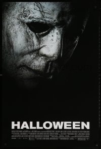 2g369 HALLOWEEN DS 1sh 2018 Jamie Lee Curtis as Strode, Castle, image of Michael Meyers!