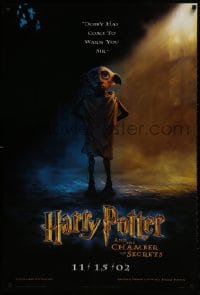 2g377 HARRY POTTER & THE CHAMBER OF SECRETS teaser DS 1sh 2002 Dobby has come to warn you!