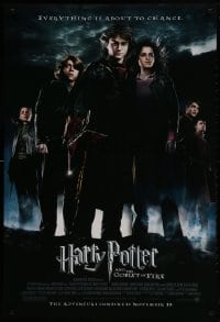 2g379 HARRY POTTER & THE GOBLET OF FIRE advance DS 1sh 2005 Daniel Radcliffe, Emma Watson, Grint!