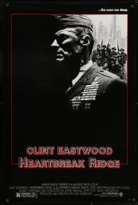 2g400 HEARTBREAK RIDGE 1sh 1986 Clint Eastwood all decked out in uniform & medals!