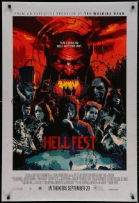 2g404 HELL FEST advance DS 1sh 2018 very creepy carnival images, fun going in, hell getting out!