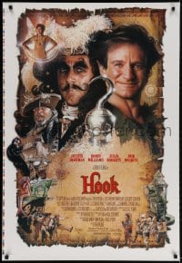 2g421 HOOK printer's test int'l 1sh 1991 pirate Dustin Hoffman & Robin Williams by Drew Struzan!