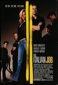 2g474 ITALIAN JOB advance DS 1sh 2003 Mark Wahlberg, sexy full-length Charlize Theron!