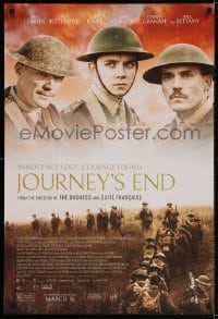 2g485 JOURNEY'S END advance DS 1sh 2018 Paul Bettany, WWI, innocence lost courage found!