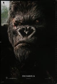 2g510 KING KONG teaser DS 1sh 2005 Peter Jackson, huge close-up portrait of giant ape!