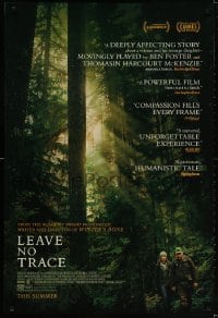 2g528 LEAVE NO TRACE advance DS 1sh 2018 Ben Foster, Thomasin Harcourt McKenzie in forest!