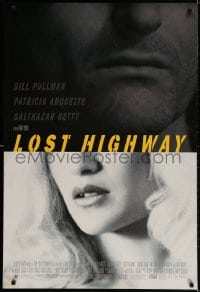 2g554 LOST HIGHWAY 1sh 1997 David Lynch, split image of Bill Pullman & Patricia Arquette!