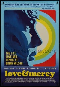 2g555 LOVE & MERCY DS 1sh 2015 Cusack in title role as older Brian Wilson, Paul Dano as the younger!