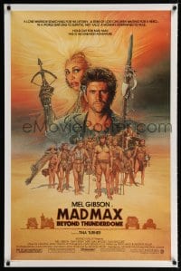 2g557 MAD MAX BEYOND THUNDERDOME 1sh 1985 art of Mel Gibson & Tina Turner by Richard Amsel!