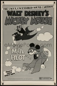 2g558 MAIL PILOT 1sh R1974 Walt Disney, wacky art of pilot Mickey Mouse, uncensored!