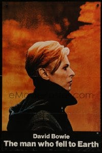 2g567 MAN WHO FELL TO EARTH 1sh 1976 great profile portrait of alien David Bowie, Nicolas Roeg!
