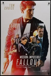 2g601 MISSION: IMPOSSIBLE FALLOUT teaser DS 1sh 2018 Tom Cruise with gun & montage of top cast!