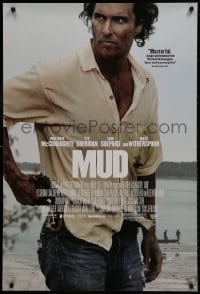 2g620 MUD DS 1sh 2012 Jeff Nichols, waist-high image of Matthew McConaughey pulling gun!