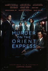 2g625 MURDER ON THE ORIENT EXPRESS style C int'l teaser DS 1sh 2017 Branagh, cast, Agatha Christie!