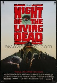 2g641 NIGHT OF THE LIVING DEAD 1sh 1990 Tom Savini, from George Romero screenplay, zombies!