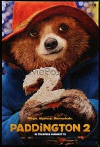 2g667 PADDINGTON 2 teaser DS 1sh 2018 Brendan Gleeson, Sally Hawkins, Grant, cute classic bear!